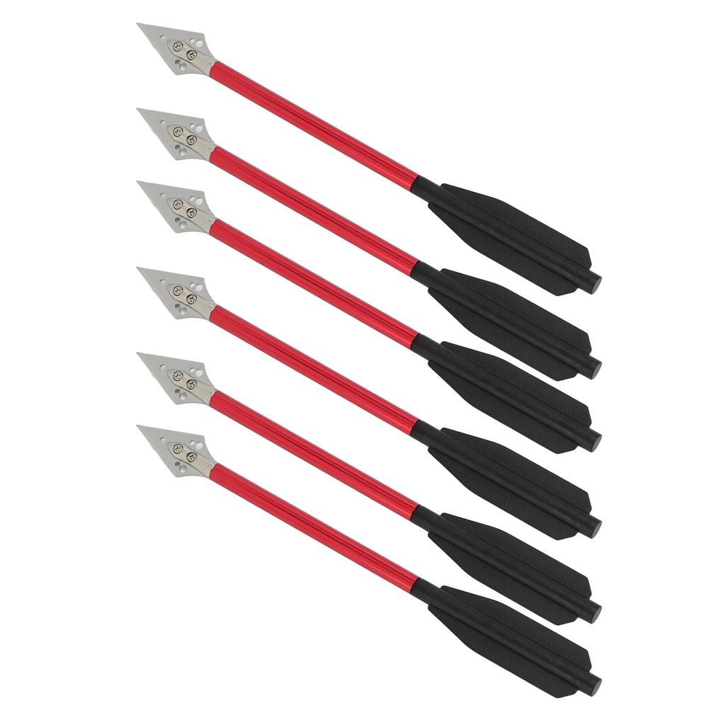6Pcs Arrows Double Screw Fixing Aluminum Alloy Shooting Bow Arrows Archery Accessory 6.75in