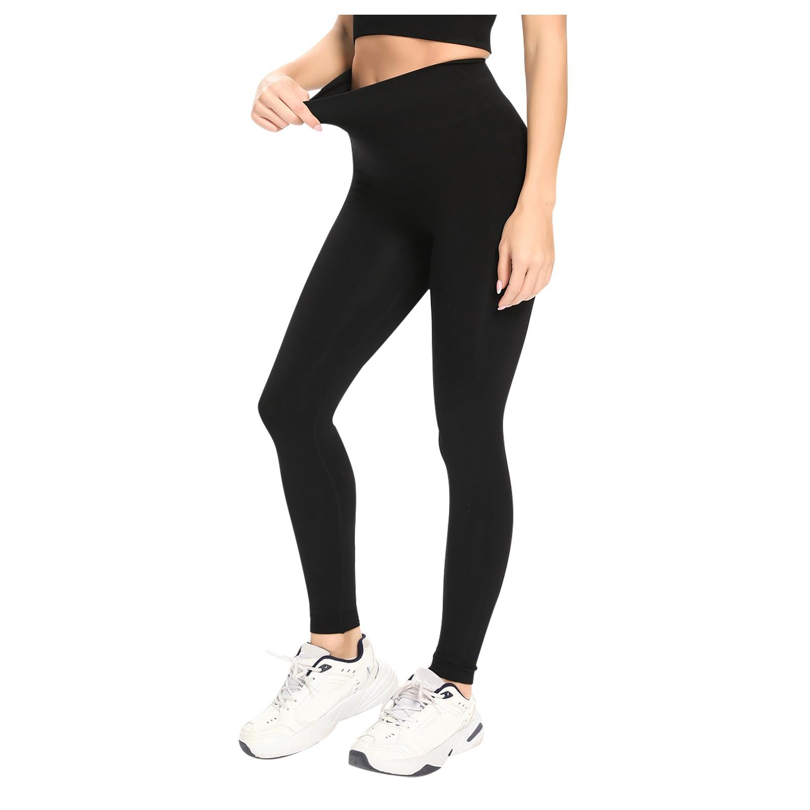 Women s Casual Color Tight High Waist Hip Raise Peach Hip Seamless Yoga Pants L чёрный