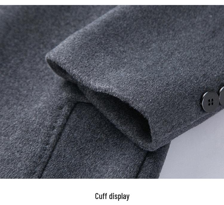 High-Quality Wool Coat for Men - Non-Iron, Casual Winter Trench with Suit Collar