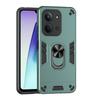 KEYSION Shockproof Armor Case for Xiaomi POCO C85 Soft Silicone+PC Metal Ring Stand Phone Back Cover for Redmi 15C