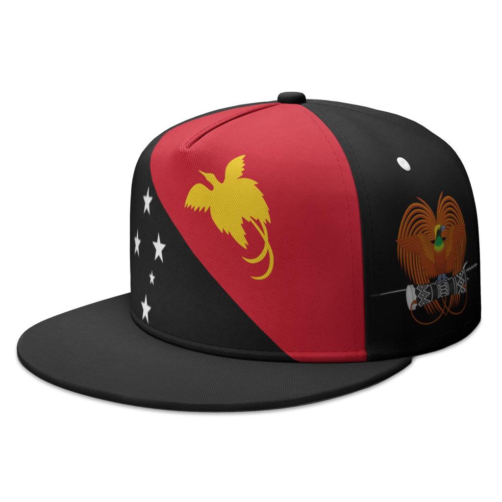 Papua New Guinea Free Custom Made Name Logo Flat Brimmed Cap Nation Flag Pg Guinean Country College Print Photo Hip-hop Hat