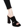 Fashion versatile waterproof table high heels women's 2025 summer new simple skirt open-toed thick heel high-heeled sandals