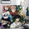 1PC Jujutsu Kaisen Patterned Flannel Blanket Suitable For All Seasons For Home Decor Warmth And Comfort Gifts Holiday Present