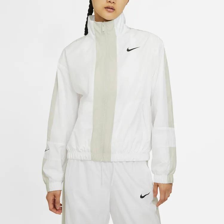 Nike Jackets Women's White Stand Collar Moderate Other (Unisex) Jackets CZ8801 100