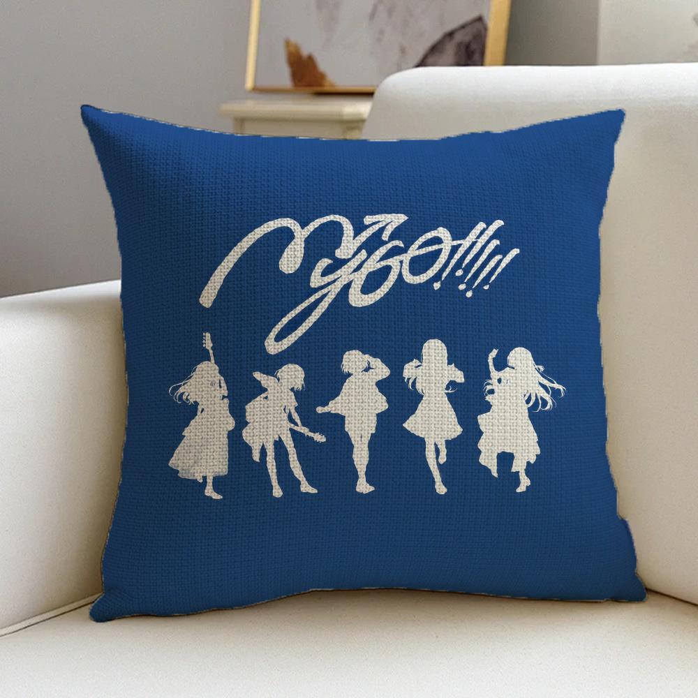 B-Bang Dream! It'S M-Mygo Cushion Cover Natural Linen Pillowcase Set, All-In-One Decor For Sofa, Bedroom & Chair
