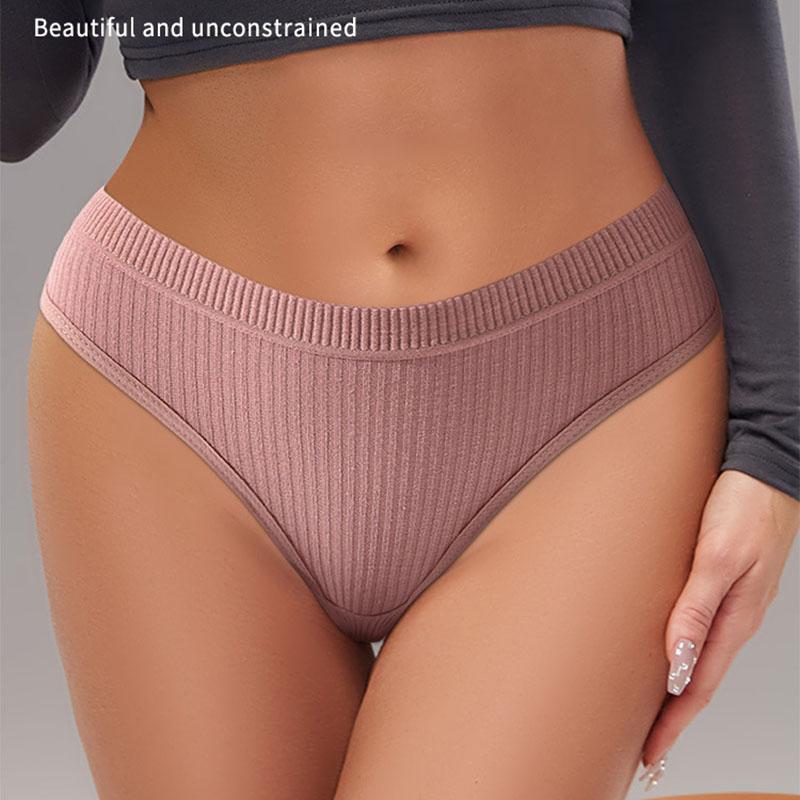 Sexy Threaded Underwear Sports Seamless Low Waist Women's Cotton Underwear Triangle Shorts
