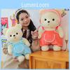 Overalls White Hooded Teddy Bear Plush Toy Red Blue Childrens Gift Birthday