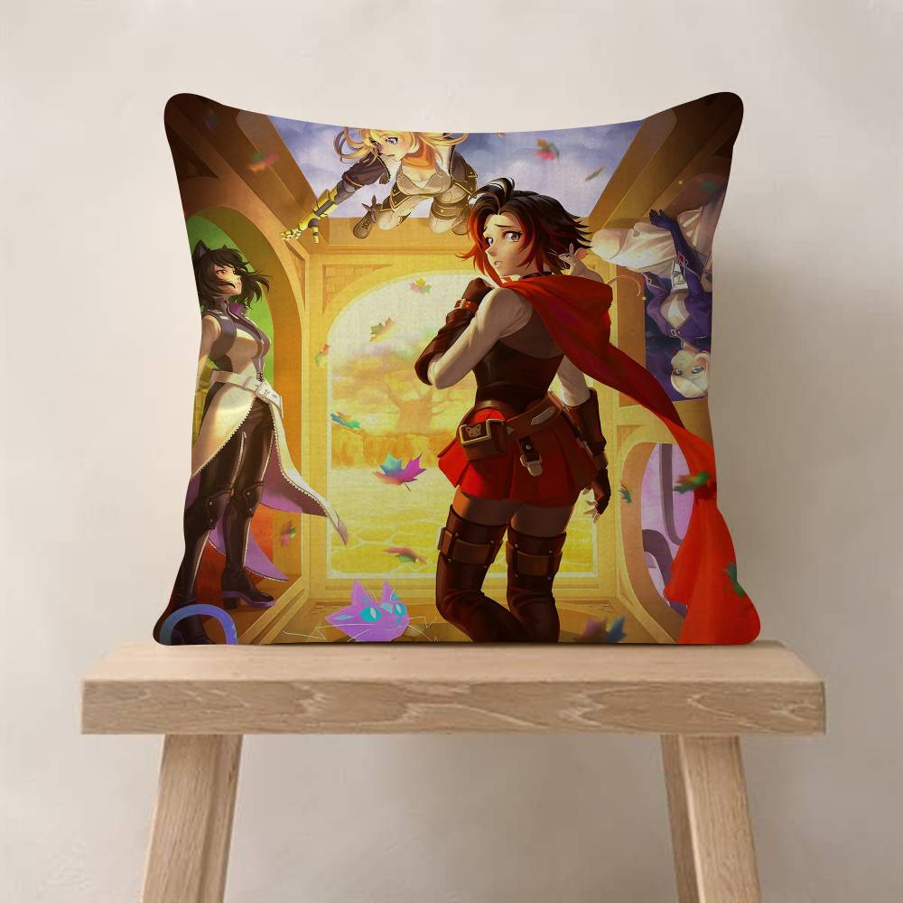 Cartoon RRWBYS Anime Personalized Pillow Cover Kids Bedroom Wild Party Decor Pillowcase Kid Birthday Shower Gift