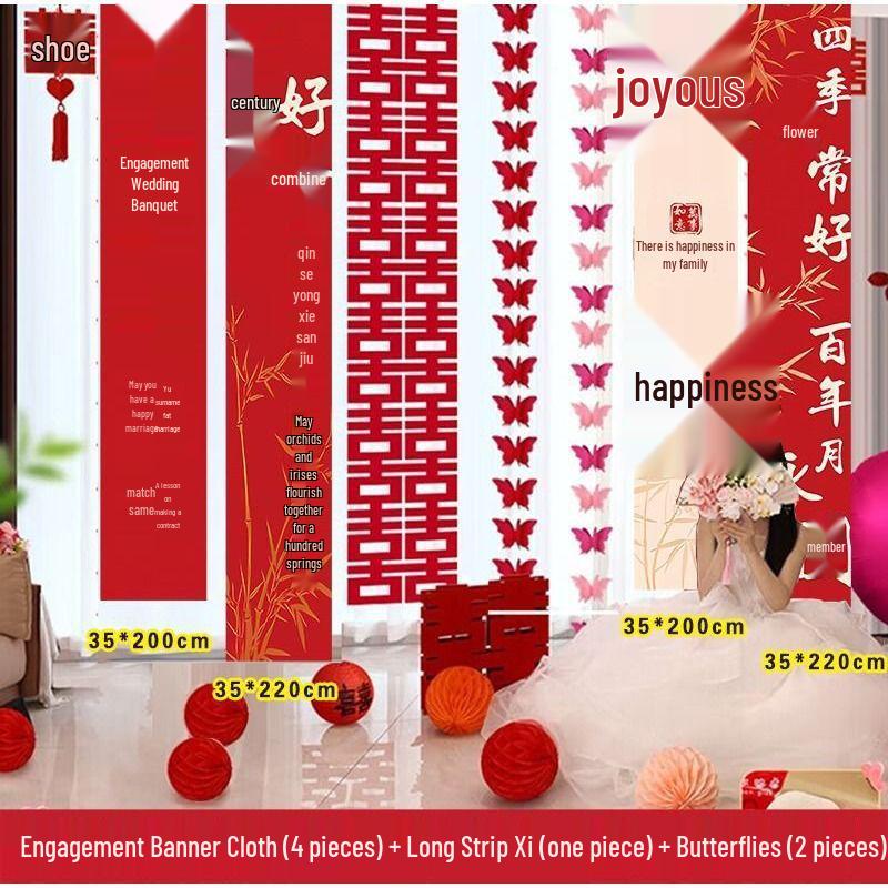 Elegant Wedding Hanging Banner for Atmosphere and Scene Decoration