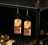 European & American Retro Printed Wooden Earrings: Versatile Ethnic Charm with an Exaggerated, Classical Design