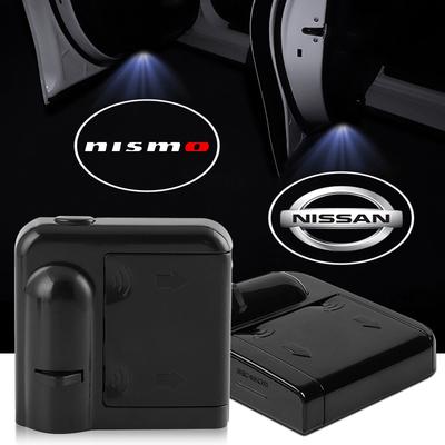 2Pcs Car Door Projector Lamps Emblem LED Welcome Light For Nismo Qashqai X J10 J11 Trail Tiida Teana Skyline Juke X-trail Almera