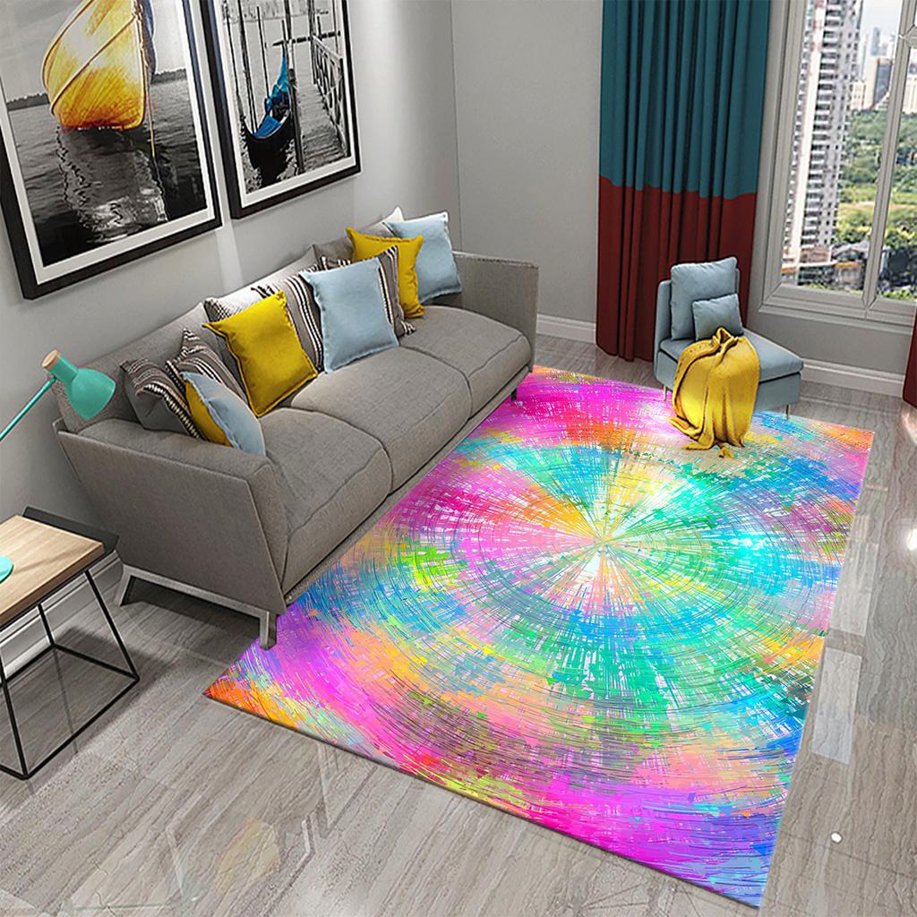 Colorful Rainbow Carpet for Bathroom Living Room Bedroom Kitchen Entrance Rug Soft Non-Slip Carpet Home Decoration Floor Mat