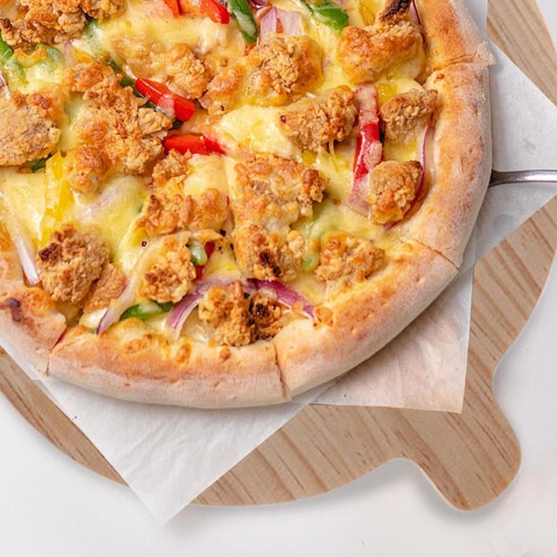 2pcs Wooden Pizza Serving Plate Wooden Pizza Peel Portable Pizza Pan Semi-Circular Pizza Board Set Multifunctional Kitchen Tool