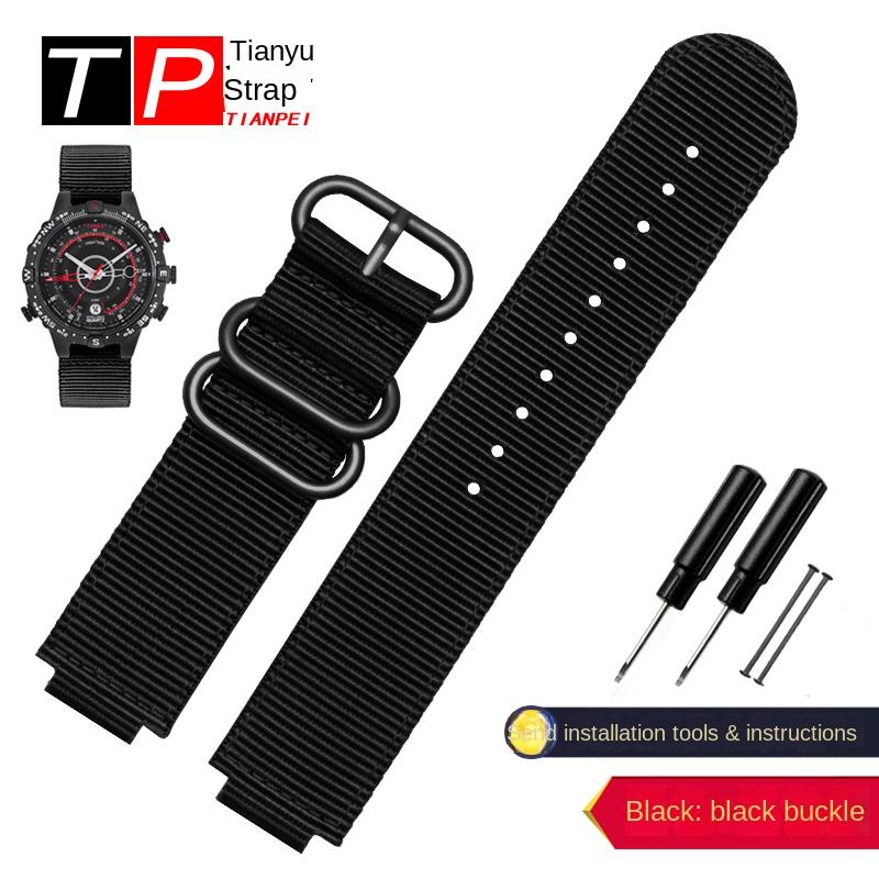 For TIMEX Tidal T2N721 T2N720 T2n739 TW2T76500 TW2T76300 TW2T76500 Canvas Watch Strap Black Army green Blue  Nylon Watchband 16m