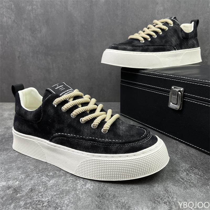 Fashion Men's Shoe Trend 2025 Spring New Casual Breathable Soft Soled Canvas Shoes Lightweight and Simple Casual Board Shoes Sneakers