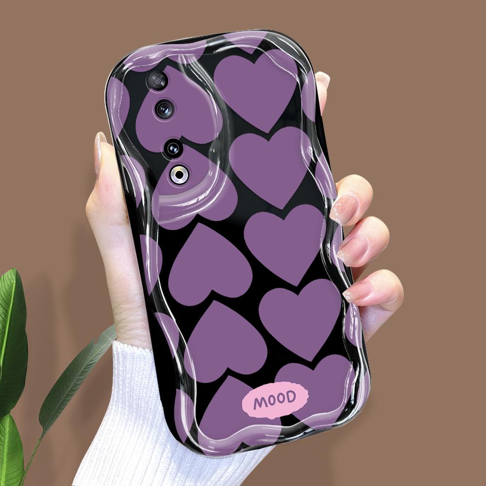 Cute Cartoon Pattern Cream Texture Casing Wavy Edge Soft Silicone Cover Phone Case for Huawei Honor Infinix Tecno iPhone
