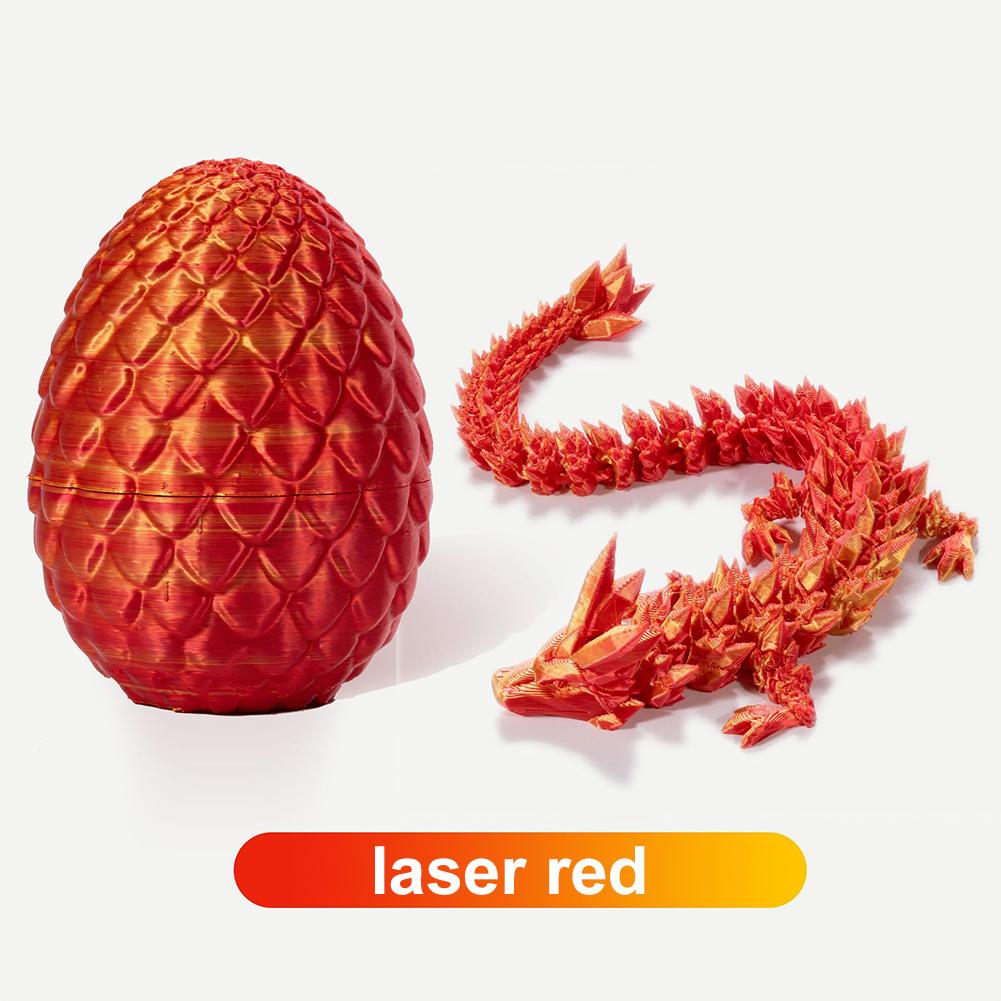 3D Printed Dragon Egg Easter Decoration Creative Decompression Dragon Egg Articulated Crystal Dragon Fidget Toy Kids Gifts