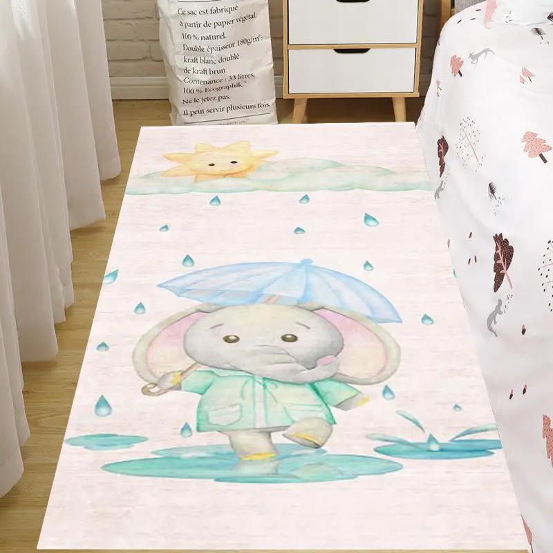 Rosa Teppich für Kinder Jungen Mädchen Cartoon Spiel Quadratische Teppiche Kindergarten Frühe Bildung Baby Krabbelmatte Heimdekor Teppich