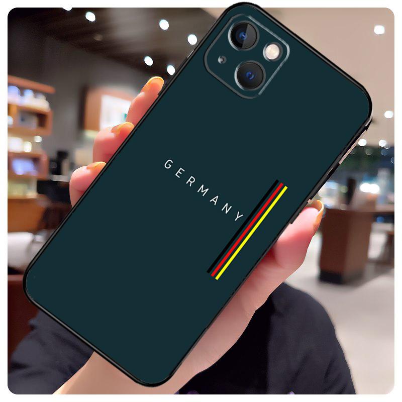 Deutschland Flagge Emblem Hülle Für iPhone 16 13 14 11 12 15 Pro Max X XR XS Max Plus 14 Plus Rückseite