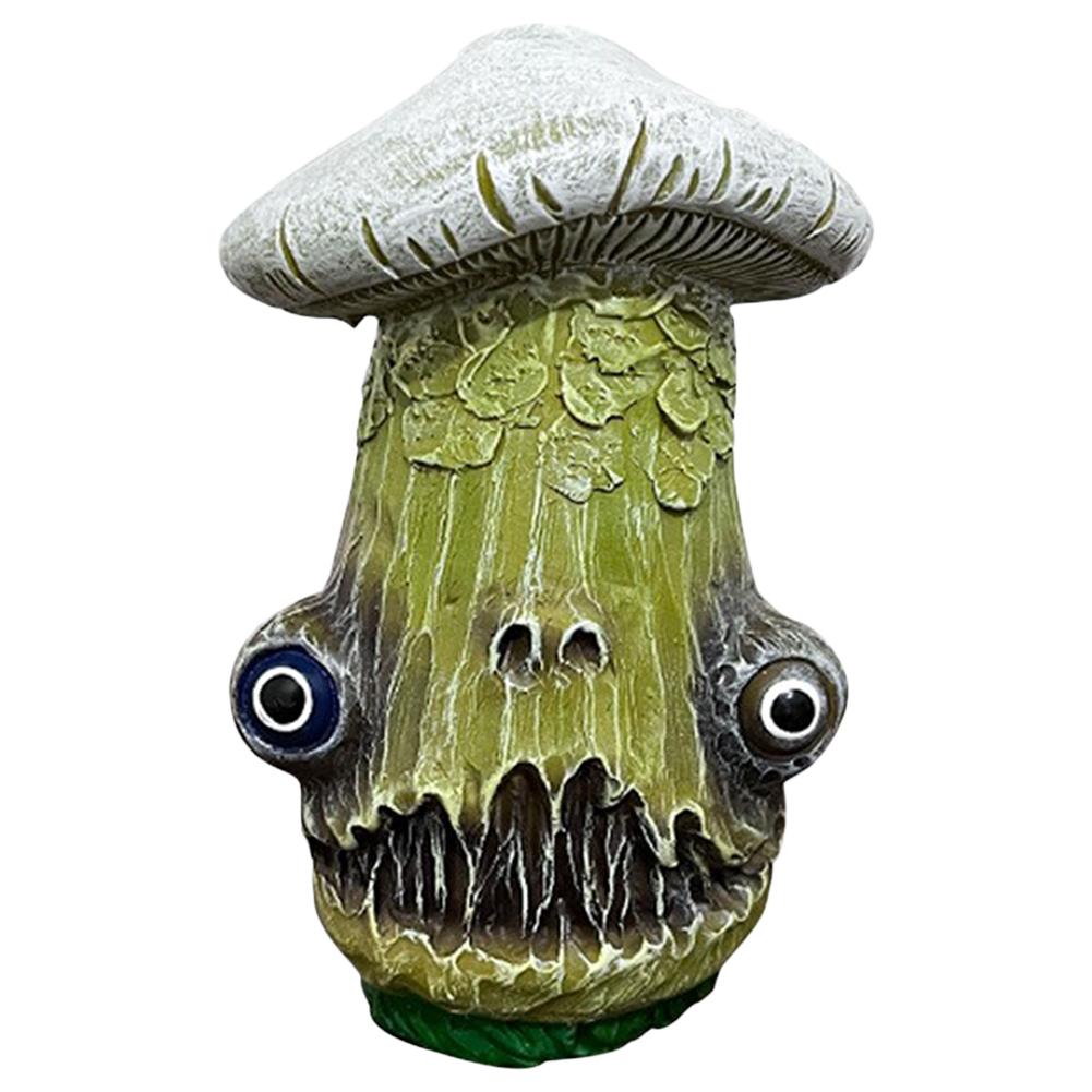 Resin Spooky Mutant Mushroom Decor Craft Halloween Decoration Unique Miniature Mushrooms Statue Multipurpose for Halloween Party
