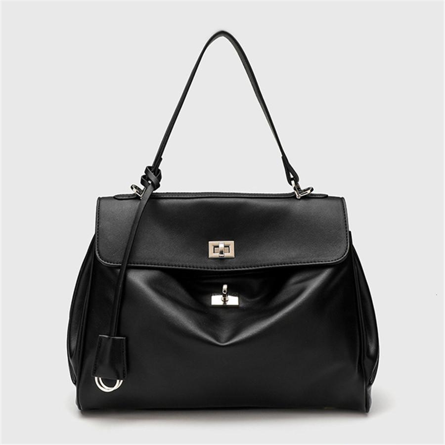 New leather texture large capacity tote bag premium feeling armpit bag single shoulder crossbody commuter Kelly women's bag