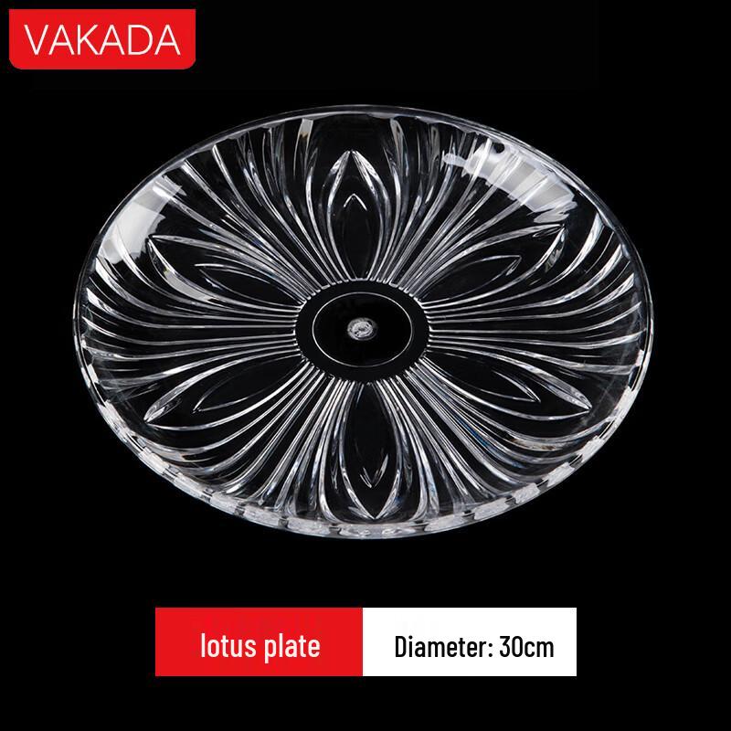 VAKADA Clear Acrylic Round Serving Platter