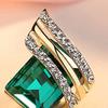 1 Pair Ear Studs Rhinestone Geometric Electroplating Luxury High Gloss Ear Decoration Jewelry Faux Crystal Engagement Earrings Anniversary Gifts