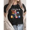 Women' Soft Breathable Trip Print T-Shirt - Lightweight Casual Round Neck Top Suitable for Vacation, Daily Wear