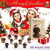Christmas Party Favors Acrylic Ornaments with 24 Advent Calendar 2026 Dachshund Unique 2D Festive Holiday