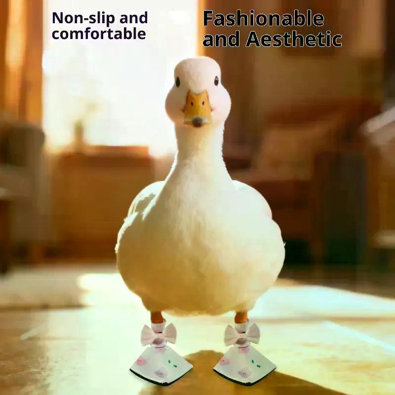 1Pair Pet Duck Goose Shoes Pet Cole Foot Poultry Boots Pet Duck Boots With Protective Soles Protective Shoe Set Pet Products
