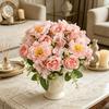 Artificial Flowers Silk Peony Hydrangea High Quality Festival Wedding Bridal Bouquet Home Room Table Wreath Yard Diy Gift Decora