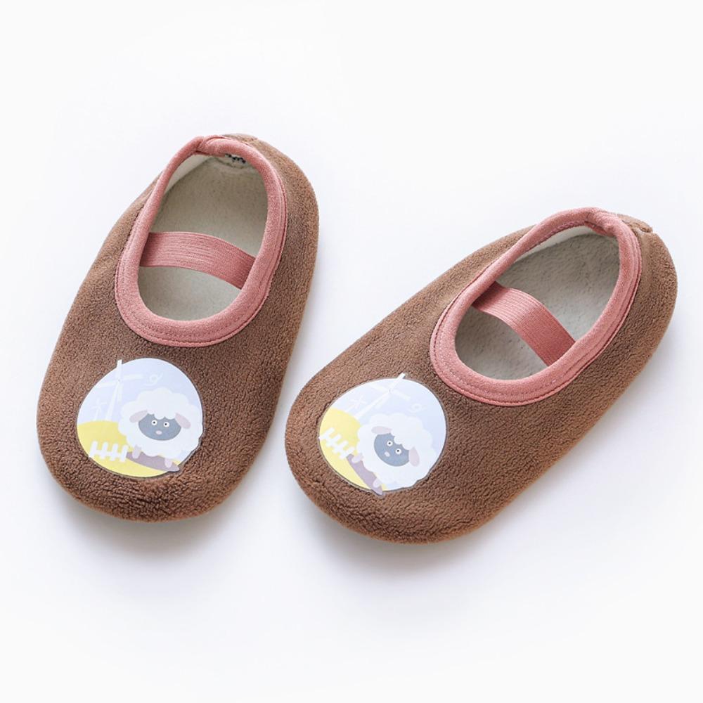 

Rubber Sole Baby Sock Anti Skid Infant Soft Soled Shoes Cute Toddler Slipper Socks Infant 13cm коричневый