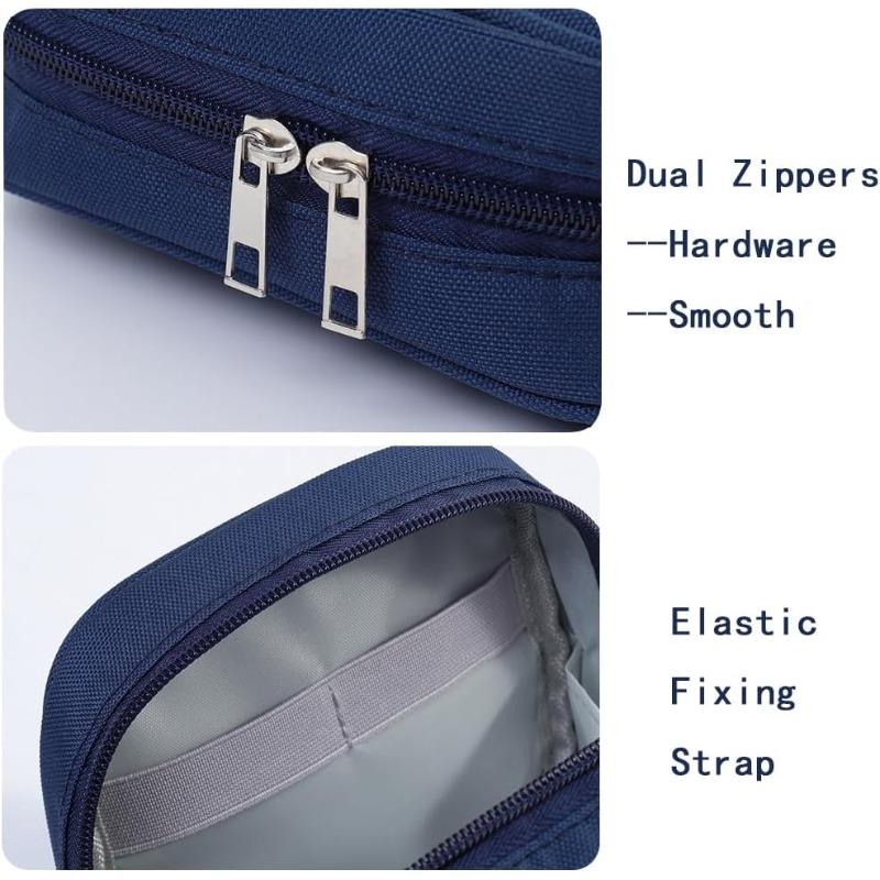 Borsa Porta Accessori Digitali Compatibile per Caricabatterie Laptop, Mouse, Cuffie e Articoli da Toeletta - Compatta Elettronica con Gestione Cavi