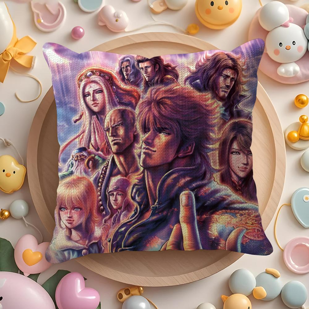 Anime Hokuto no Ken-Japanese Comics Pillow Case Pattern Printed Pillowcase for Living Room Sofa Cushion Cover & Bedroom Decor