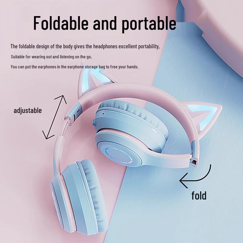 VJ033 Over-Ear Sports LED Bluetooth 5.0 Headphones
