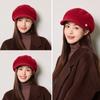 Wool Octagonal Cap Autumn Winter Women's Beret Painter's Cap