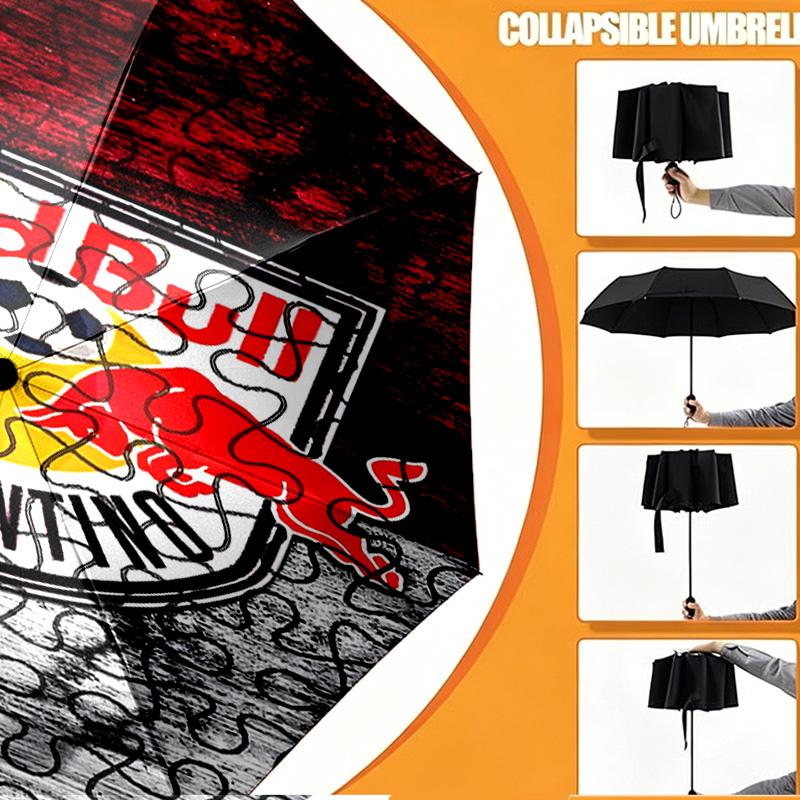 RB Leipzig Print Umbrella Automatic Opening/ Closing - Portable Foldable Design - Daily use for Travel/Outdoor - Gift for Birthday