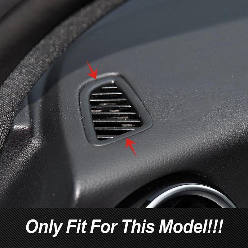 Car Dashboard Side Air Outlet Frame Decoration Carbon Color Sticker For Mercedes Benz C Class W205 GLC X253 2015-2018 LHD RHD