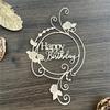 Birthday Wreath Carbon Steel Die Cut Templates Decorative Embossing Paper Die for Scrapbooking Photo Album Card Making
