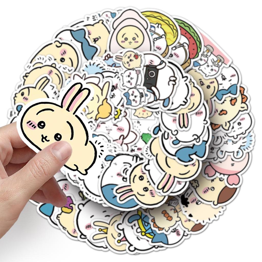 51 Chiikawa Anime Waterproof Stickers - Cute Japanese Mochi Decor for Thermos Cups