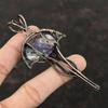 Chevron Amethyst Pendant Copper Wire Wrapped Pendant Gemstone Handmade Jewelry Women Pendant Designer Copper Jewelry Unique Pendant For Gift
