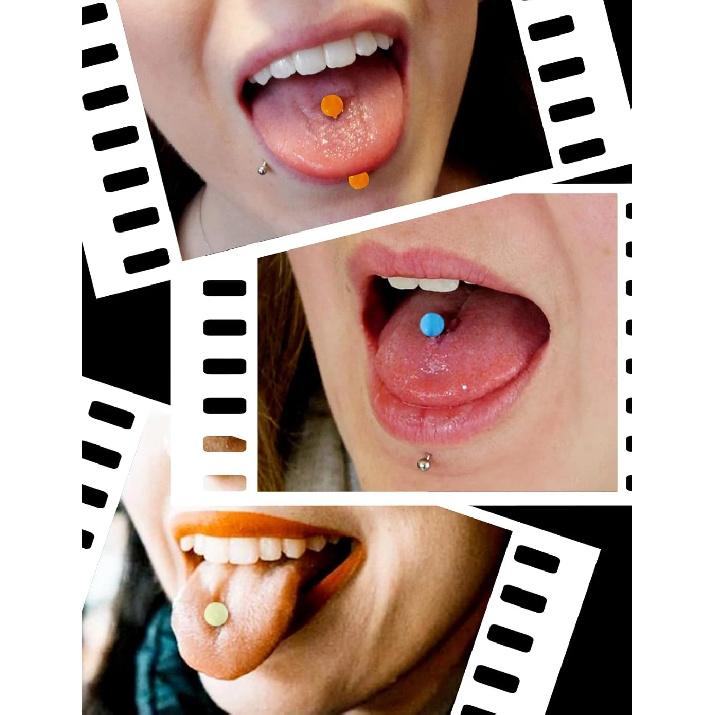 12PCS/24PCS 14G 16mm Glow In Dark Flexible Acrylic Straight Tongue Rings Plastic Nipple Ring Retainer Body Piercing Jewelry