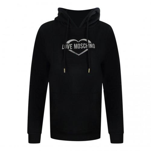 Bluza z kapturem bawełniana damska Love Moschino