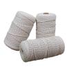 100/200M 3mm Natural Beige Cotton Twisted Cord Rope Artisan Macrame String DIY Craft