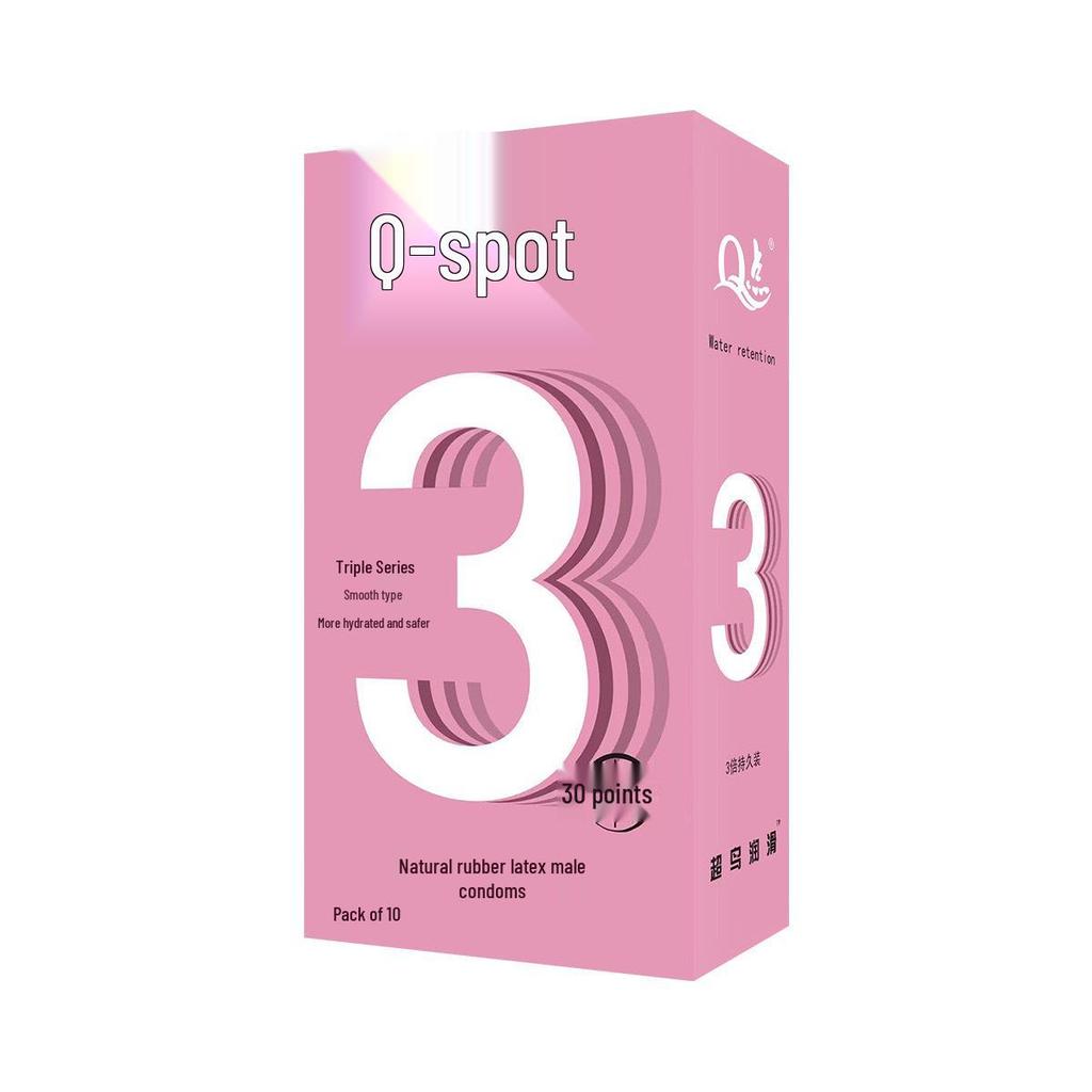 Ultra-Thin Large Particle Clitoral Stimulation Condoms - Long-Lasting Wolf Teeth Design