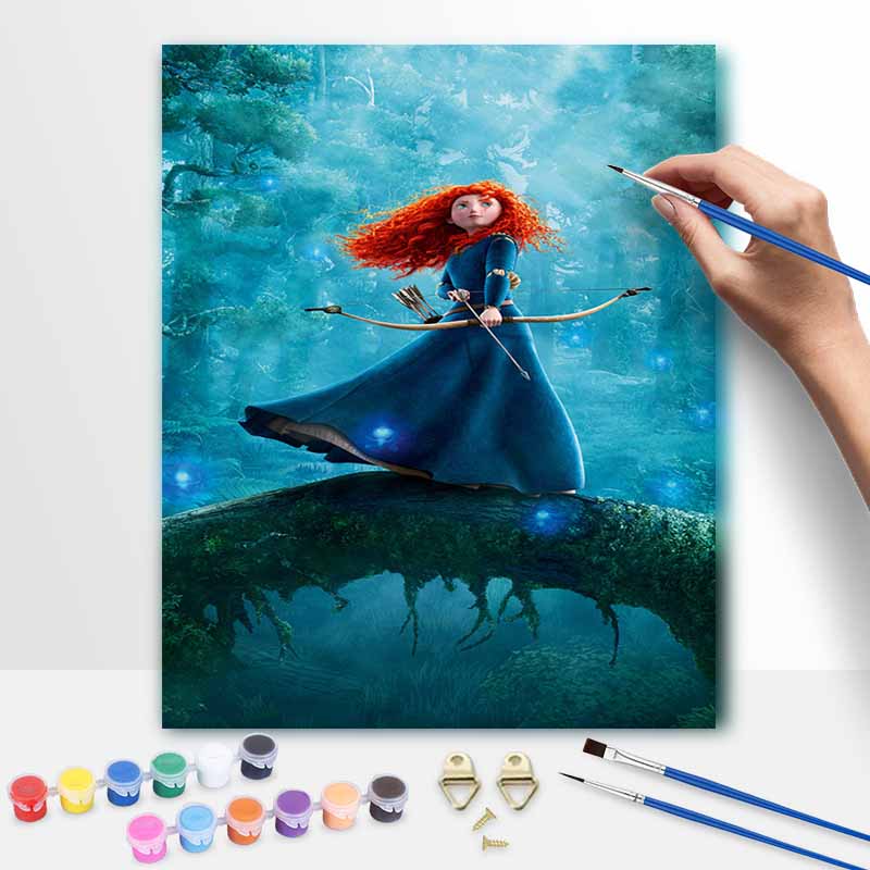 Disney Brave Merida Oil Painting Art Set Handmade Diy Gift Home Decoration