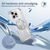 KEYSION HD Transparent Stoßfest Fall für MagSafe für iPhone 16 Pro Max 16 Plus 360 ° Drehbare Magnetische Ring Stand Telefon Abdeckung