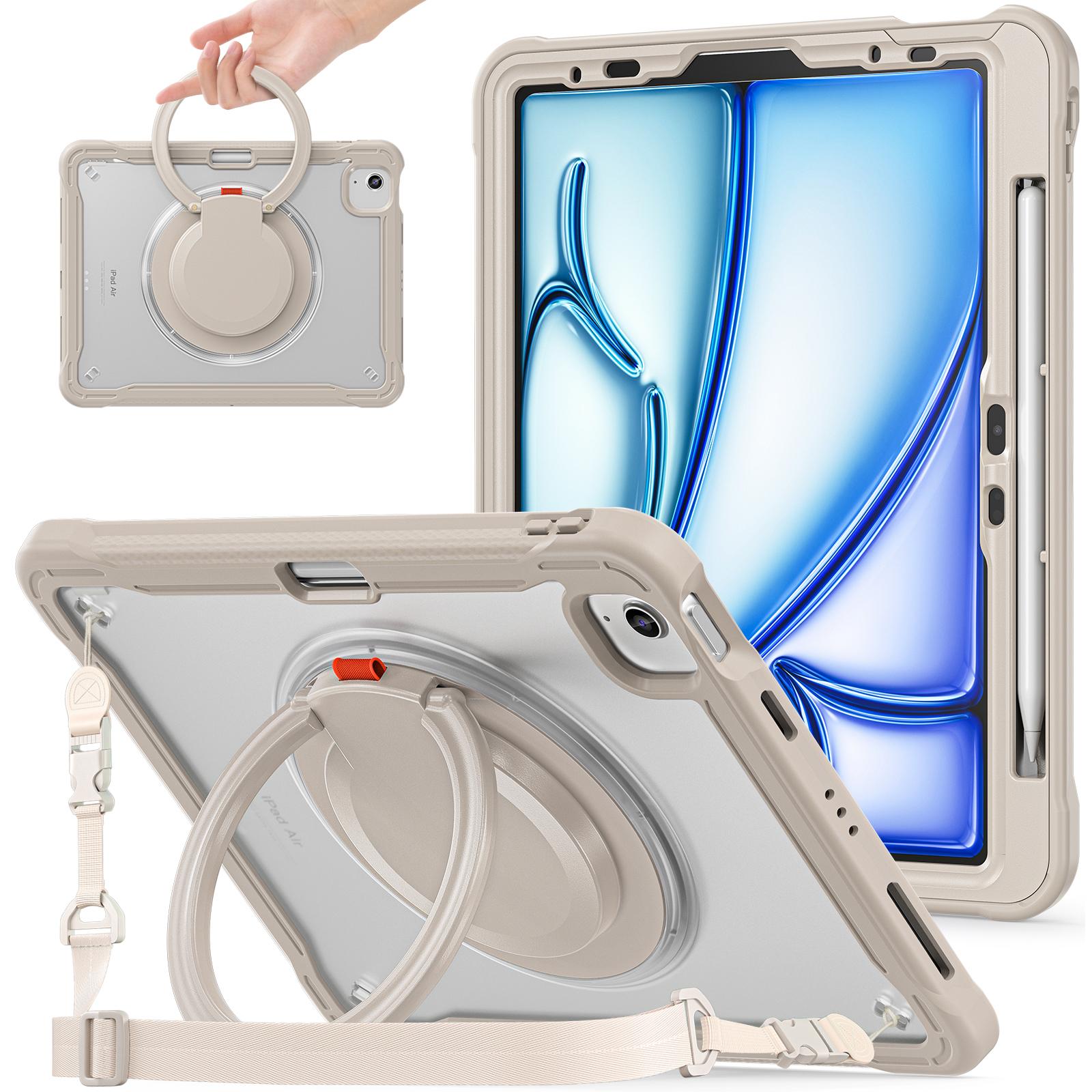 

Для iPad Air 11 (2025)/(2024)/Повітря (2022)/(2020)/Про 11 (2022)/(2021 рік)/(2020)/(2018 р) Кришка підніжки з плечовим ременем D
