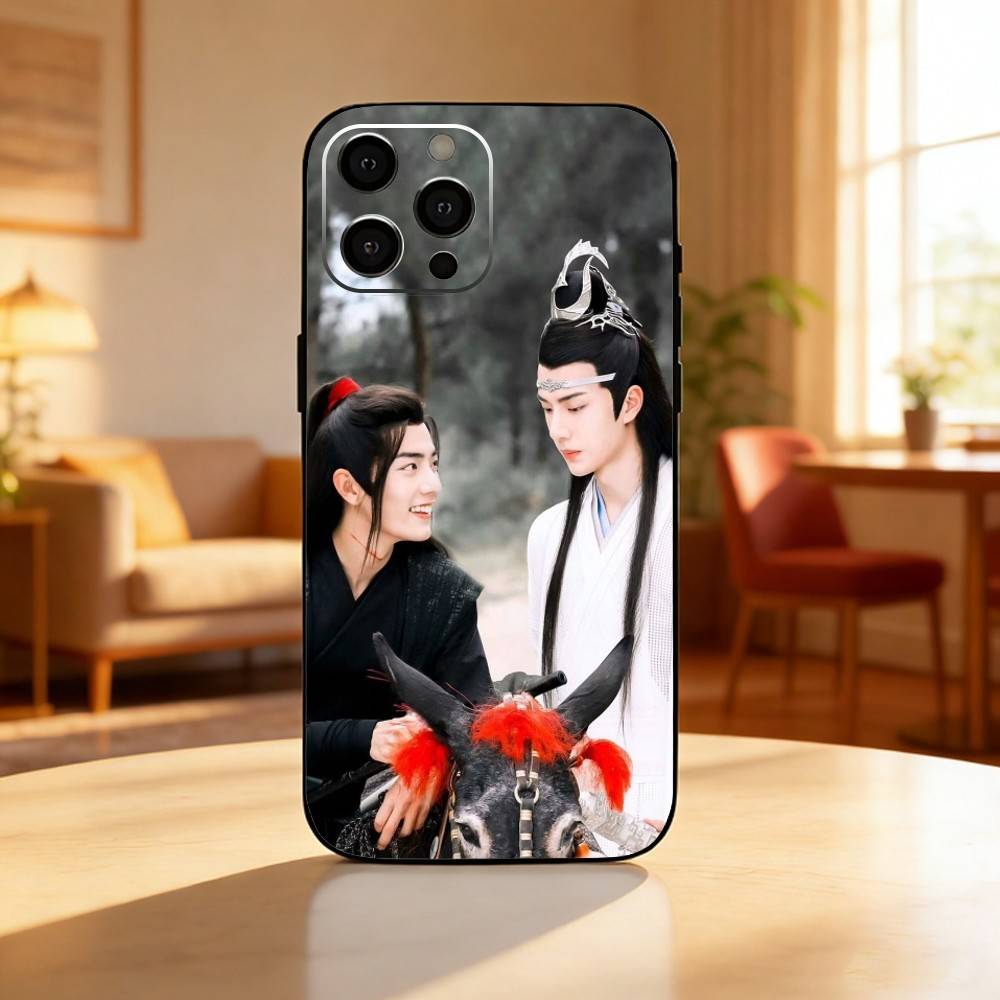 The Untamed XiaoZhan Wang Yibo Phone Case For iPhone17,16,15,14,13,12 Plus,Max Soft Silicone Black Cover