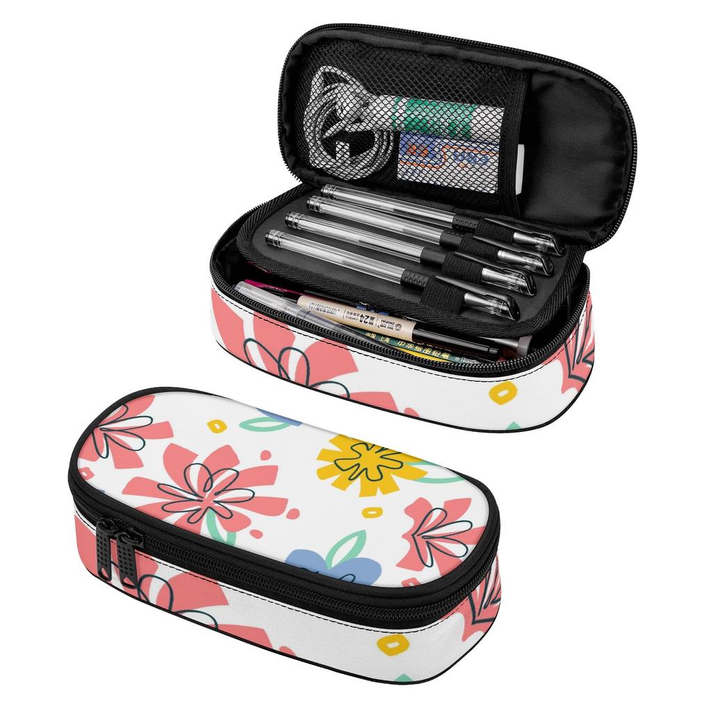 Pen Case Multi Compartment 300D Polyester Zipper Closure with Pen Slot Board Mesh Pocket and Large Storage Section for Boys Girls